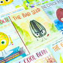 The Food Group Series 7 Books Collection Set By Jory John (The Bad Seed, The Good Egg, The Cool Bean, The Couch Potato, The Smart Cookie, The Sour Grape, The Big Cheese)