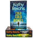 Temperance Brennan Series 19-21 Collection 3 Books Set By Kathy Reichs (A Conspiracy of Bones, The Bone Code & Cold, Cold Bones)