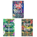 Sacred Stones Series 3 Books Collection Set By Kate Golden | Epic Fantasy Romance Trilogy - A Dawn of Onyx, A Promise of Peridot and A Reign of Rose