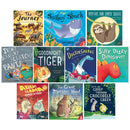 Animal Bed Time Stories Illustrated 10 Picture Books Collection Set (The Journey, Smiley Shark, Bedtime for Baby Sloth, Itchy, Scritchy, Scratchy Pants, Goodnight Tiger, Doctorsaurus, & Four More...)