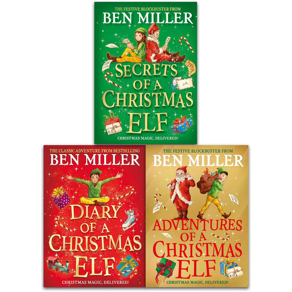 Ben Miller Christmas Elf Chronicles 3 Books Collection Set (Adventures of a Christmas Elf, Diary of a Christmas Elf, Secrets of a Christmas Elf)