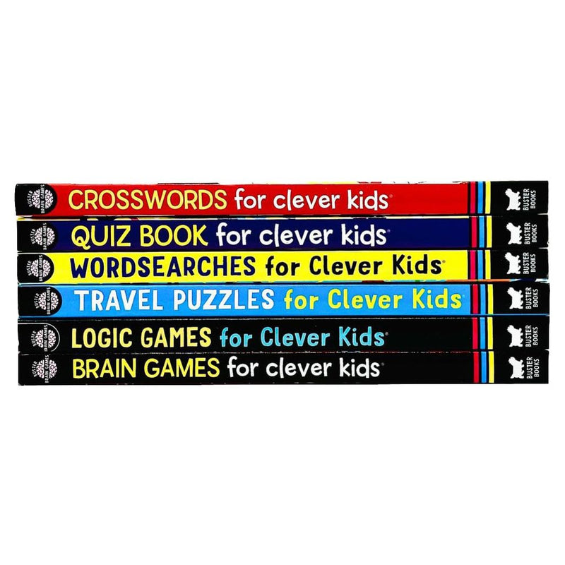 ["10 Minute Brain Games for Clever Kids", "9789526533520", "Activity Books", "Brain Games", "Brain Games for Clever Kids", "Brain Gaming", "Buster Brain Games for Clever Kids 5 Book Collection Set", "Buster Brain Games for Clever Kids 6 Book Collection Set", "Childrens books", "Childrens Books (7-11)", "cl0-VIR", "Clever Kids Book Collection", "Clever Kids Book Collection Set", "Clever Kids Books", "Clever Kids Collection", "Clever Kids Series", "Cross Words", "Gareth Moore", "Logic Games for Clever Kids", "Maths Gamed for Clever Kids", "Puzzle books", "Puzzles", "Travel Puzzles for Clever Kids", "Word Games", "Word Searches", "Wordsearches for Clever Kids", "young teen"]