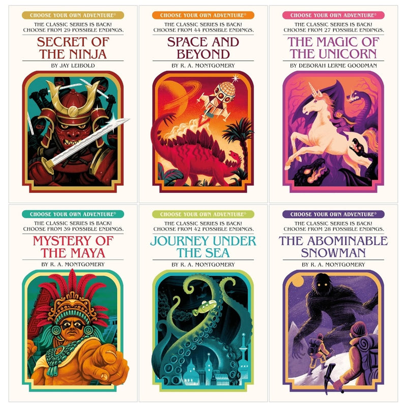 ["9780678468975", "Children Book", "children books", "children collection", "childrens books", "Childrens Books (7-11)", "Choose Your Own Adventure", "Choose Your Own Adventure books", "Choose Your Own Adventure series", "Choose Your Own Adventure set", "Deborah Lerme Goodman", "Interactive & activity books & packs", "Interactive book", "interactive books", "Jay Leibold", "Journey Under the Sea", "Mystery of the Maya", "R.A. Montgomery", "Secret of the Ninja", "Space and Beyond", "The Abominable Snowman", "The Magic of the Unicorn"]