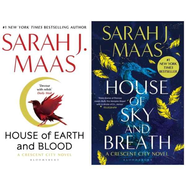 Sarah J Maas Crescent City Series 2 Books Collection Set (House of Sky and Breath, House of Earth and Blood)