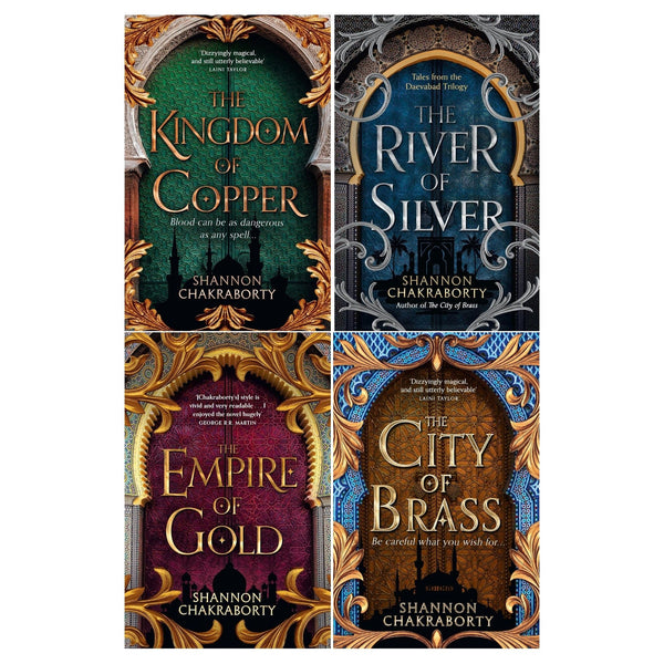 The Daevabad Trilogy Collection 4 Books Set By S.A. Chakraborty (The City of Brass, The Kingdom of Copper, The Empire of Gold, The River of Silver)