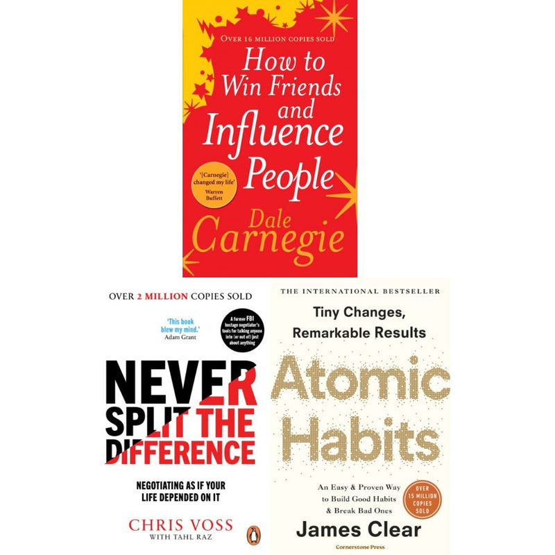 ["9780091906818", "9780678460245", "9781847941497", "9781847941831", "Atomic Habits", "Atomic Habits the life-changing", "best seller", "best seller on amazon", "best seller self help books", "best selling author", "best selling book", "Best Selling Books", "best selling self help books", "Business negotiation", "How to Win Friends and Influence People", "Never Split the Difference", "Never Split the Difference Negotiating as if Your Life Depended on It", "new york best seller", "new york times best sellers", "Practical & Motivational Self Help", "Reading & Writing Curriculum Resources", "Self-help & personal development", "sunday times best seller", "sunday times best sellers", "sunday times best sellers fiction", "sunday times best selling books", "sunday times fiction best sellers", "Teen & Young Adult Books", "the best seller book", "the sunday times best sellers", "times best sellers"]