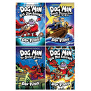 Dog Man Series 11-14 Collection 4 Books Set By Dav Pilkey (Twenty Thousand Fleas Under the Sea, The Scarlet Shedder, Big Jim Begins, Big Jim Believes)