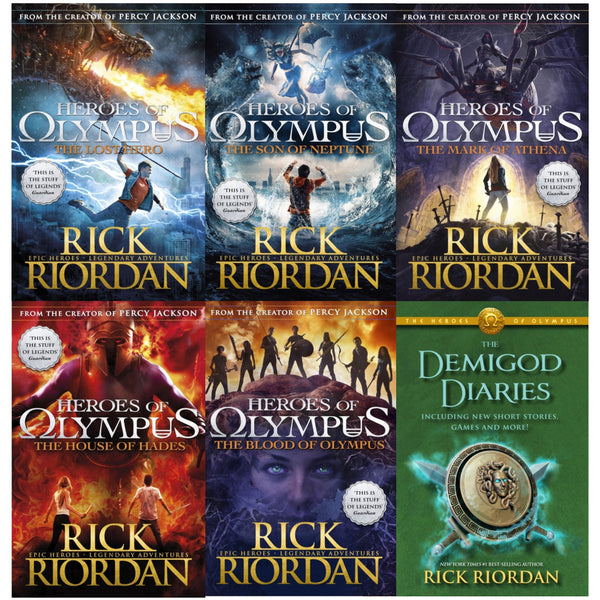Heroes of Olympus Collection Rick Riordan 6 Books Set The Blood of Olympus