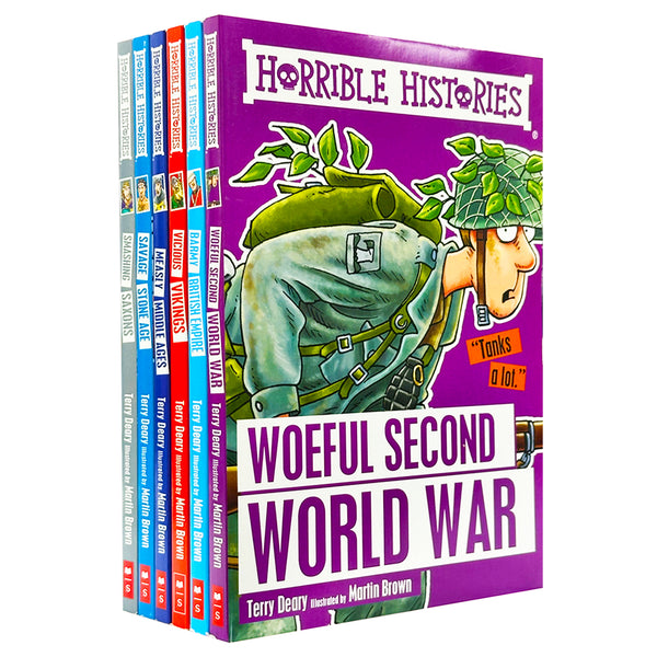Horrible Histories Series 6 Books Collection Set by Terry Deary