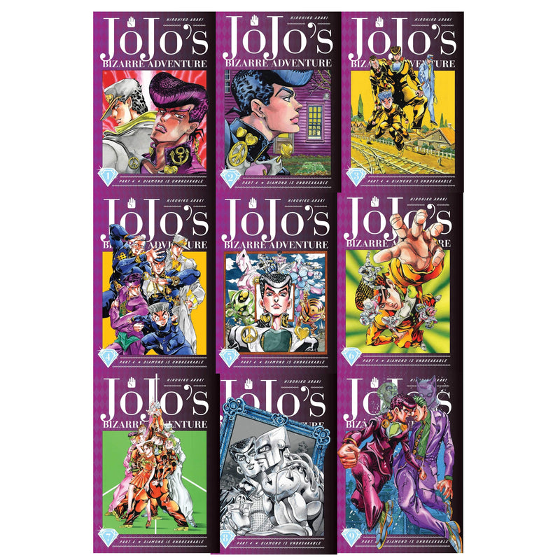 ["9780678468715", "childrens graphic novels", "comic and graphic novels", "comic graphic novels", "comics and graphic novels", "Comics Graphic Novels", "Erotic Manga & Hentai", "Fantasy Graphic Novels", "graphic novels", "hirohiko araki", "hirohiko araki books", "hirohiko araki books collection", "Horihiko Araki", "Horror Graphic Novels", "JoJo Bizarre Adventure Part 4 Diamond Is Unbreakable", "JoJo's Bizarre Adventure", "JoJo's Bizarre Adventure Part 4 Diamond Is Unbreakable", "Jojos Bizarre Adventure Part 4 Diamond Is Unbreakable Vol 1-9 Collection 9 Books Set", "JoJo’s Bizarre Adventure: Part 4-Diamond Is Unbreakable", "Magic & Fantasy Graphic Novels"]