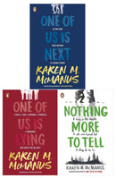 Karen M McManus Collection 3 Books Set (One Of Us Is Lying, One Of Us Is Next, Nothing More to Tell)