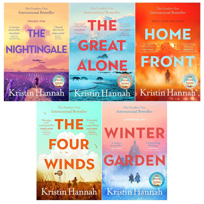 ["5 books set", "9781035053995", "adult fiction", "Adult Fiction (Top Authors)", "adult fiction book collection", "adult fiction books", "adult fiction collection", "Home Front", "kristin hannah", "kristin hannah 5 books set", "kristin hannah books", "kristin hannah collection", "kristin hannah series", "kristin hannah set", "second world war", "The Four Winds", "The Great Alone", "The Nightingale", "war", "war fiction", "war story fiction", "Winter Garden", "world war two"]