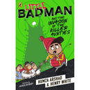 Little Badman Collection 3 Books Set By Humza Arshad (Time-travelling Teacher of Doom, Invasion of the Killer Aunties, Rise of the Punjabi Zombies)