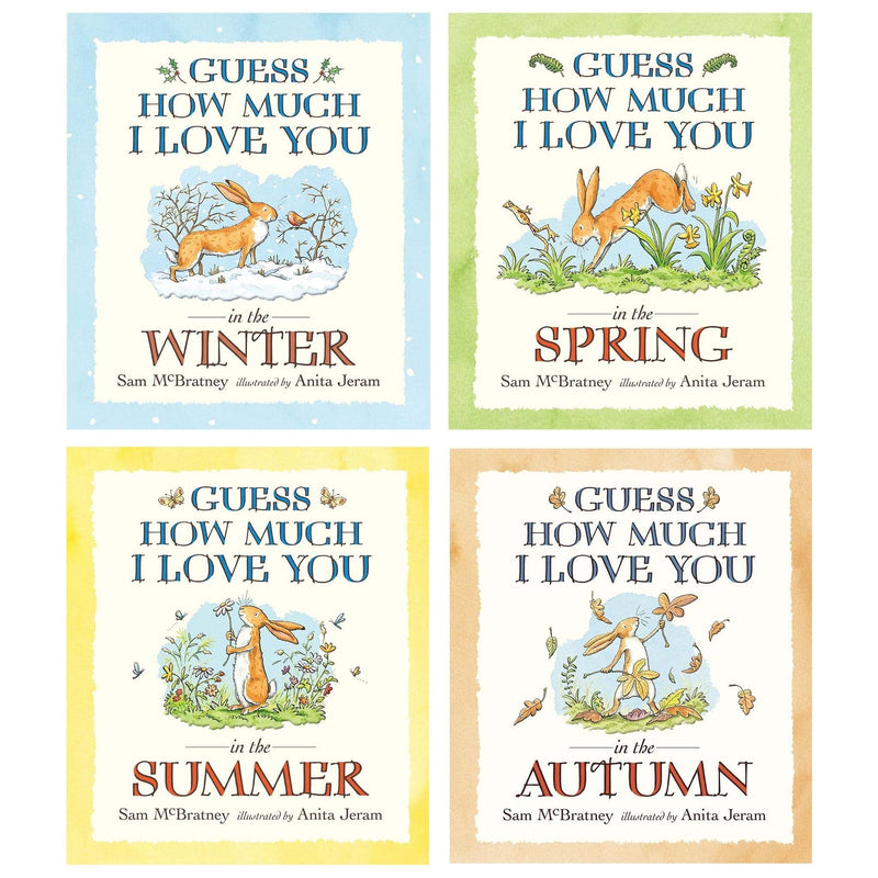 ["9781406381160", "9789124368647", "Childrens books", "Childrens Books (3-5)", "cl0-CERB", "Guess How Much I Love You", "Guess How Much I Love You In The Autumn", "Guess How Much I Love You In The Spring", "Guess How Much I Love You in the Summer", "Guess How Much I Love You in the Winter", "junior books", "Sam McBratney", "Sam McBratney Guess How Much I Love You 5 Books Set Collection", "Seasons"]
