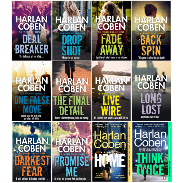 Harlan Coben Myron Bolitar Series Collection 1-12 Books Set (Home, Think Twice)