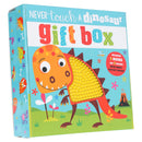 Never Touch a Dinosaur Gift Box - Includes 2 Books and 3 Jigsaws with bumpy silicone touches