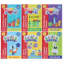 Numberblocks and Alphablocks Workbooks 12 Books Set (Level 1: Red, Level 2: Orange)