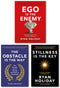 Ryan Holiday 3 Books Collection Set (Ego is the Enemy, Stillness is the Key, The Obstacle is the Way)