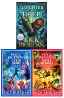 Rick Riordan Collection 3 Books Set (Percy Jackson and the Greek Gods, Percy Jackson and the Greek Heroes & Daughter of the Deep)