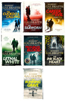 Cormoran Strike Series Collection 7 Books Set Robert Galbraith (The Cuckoo's Calling, The Silkworm, Career of Evil, Lethal White, Troubled Blood, The Ink Black Heart, The Running Grave)