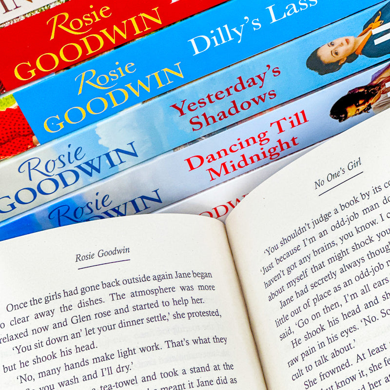 ["1920s jazz age", "9780678468388", "A Maiden Voyage", "A Mother Grace", "A Mother’s Shame", "A Precious Gift", "atmospheric thriller", "best historical novels", "Bestselling Series", "bestselling UK sagas", "betrayal and redemption", "book club favorites", "book club picks", "Book on Love Stories", "Books Collection Set by Rosie Goodwin", "coming-of-age historical fiction", "coming-of-age story", "Dancing Till Midnight", "dark family past", "Dilly's Lass", "Dilly's Sacrifice", "domestic drama books", "domestic suspense", "emotional drama", "emotional family sagas", "emotional women’s fiction", "family saga", "female resilience", "forbidden love", "Gothic mystery", "gripping family drama", "gripping family dramas", "gripping page-turner", "Hear Turning Stories", "heartbreaking choices", "heartwarming women’s fiction", "hidden family secrets", "historical fiction", "historical fiction series", "historical romance", "literary women’s fiction", "Love Stories", "mother-daughter bonds", "Mothering Sunday", "multi-generational storytelling", "must-read books for women", "No One's Girl", "nostalgic British sagas", "nostalgic settings", "psychological depth", "Romance", "Romance Saga Books", "romantic historical fiction", "Rosie Goodwin", "Rosie Goodwin 6 Books Collection Set", "Rosie Goodwin books", "Rosie Goodwin collection set", "secrets and lies", "small-town scandal", "strong female protagonist", "strong female protagonists", "tearjerker women’s stories", "The Blessed Child", "The Days of The Weekend Series", "The Empty Cradle", "The Little Angel", "The Maid's Courage", "The Maid’s Courage", "The Mill Girl", "The Misfit", "The Soldier's Daughter", "The Soldier’s Daughter", "The Sunday Times Bestseller", "Thriller Series", "Time to Say Goodbye", "tragic love story", "unreliable narrator", "uplifting historical", "uplifting historical novels", "Victorian era novels", "Victorian romance", "wartime sacrifice", "wartime sacrifice stories", "women’s fiction", "WWII historical fiction", "WWII novel", "Yesterday's Shadows"]
