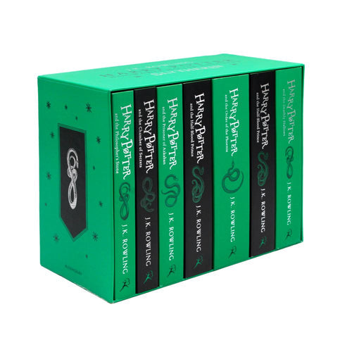 Harry Potter Slytherin House Editions PAPERBACK : J.K. Rowling - 7 Books Box Set