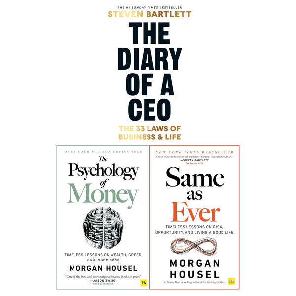 The Psychology of Money, Same as Ever and The Diary of a CEO 3 Books Collection Set - Bestselling Authors