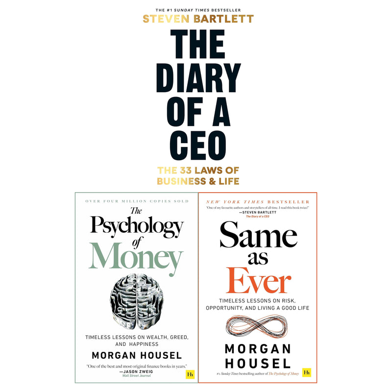 ["best business books", "books about money", "business", "Business Book", "Business books", "business leadership skills", "business life", "Business Management", "business management books", "business strategy", "Entrepreneurship Careers", "Industrial Psychology", "Macroeconomics", "Making Money", "money", "money book", "money books", "morgan housel", "Occupational", "personal finance", "personal finance books", "personal money management", "Professional Investments", "psychology of money", "psychology of money book", "Same as Ever", "Starting a Business", "Steven Bartlett", "The Diary of a CEO", "the psychology of money"]
