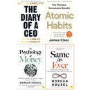 The Diary of a CEO, Atomic Habits, The Psychology of Money, Same as Ever 4 Books Collection Set - Bestselling Authors