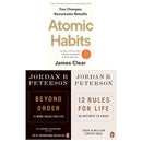 Atomic Habits, 12 Rules For Life and Beyond Order 3 Books Collection Set by James Clear &amp; Jordan B Peterson