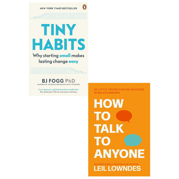 Tiny Habits, How to Talk to Anyone 2 Books Collection Set