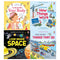 Usborne Lift-The-Flap Look Inside Series 4 Books Set (Your Body, Space, Things That Go, How Things Work)
