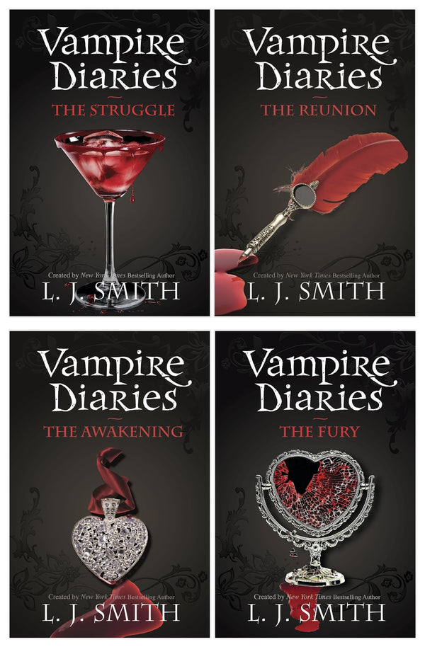 The Vampire Diaries Series 1 Collection 4 Books Set By L J Smith (The Awakening, The Struggle + More)