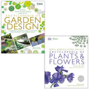 RHS Encyclopedia of Garden Design By DK & RHS Encyclopedia Of Plants and Flowers By Christopher Brickell 2 Books Collection Set