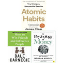 How to Win Friends and Influence People, Atomic Habits, Psychology of Money 3 Books Collection Set