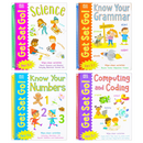 Get Set Go Skills for School 4 Wipe Clean Books Set Plus one Pen (Ages 4-7) (Computing and coding, Know your Numbers, Know Your Grammar & Science)