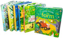 Peep Inside 6 Books Collection Box Set by Usborne | Lift-the-Flap Board Books for Babies & Toddlers (Zoo, Animal Homes, Night Time, Dinosaurs, Garden & Farm)