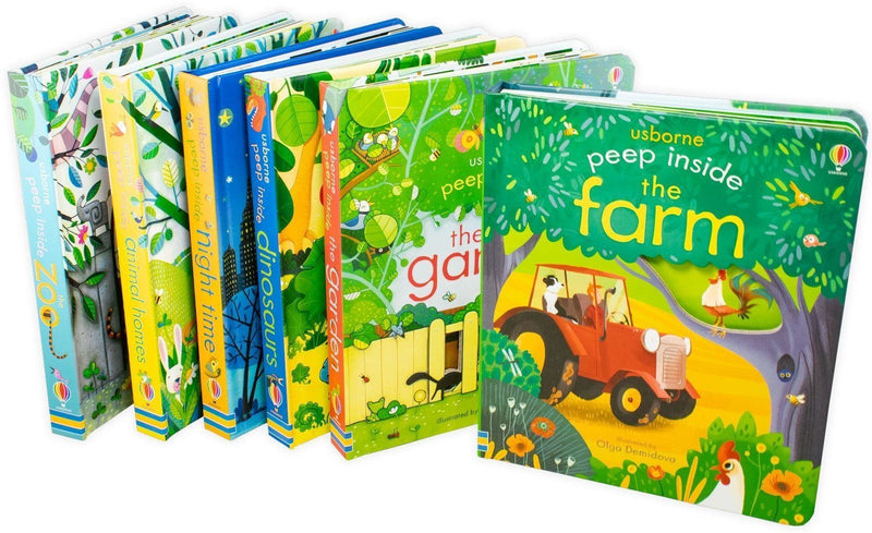 Usborne Peep Inside 絵本 6冊セット Peep Inside 6 Books Collection Box Set by Usborne | Lift-the-Flap Boar
