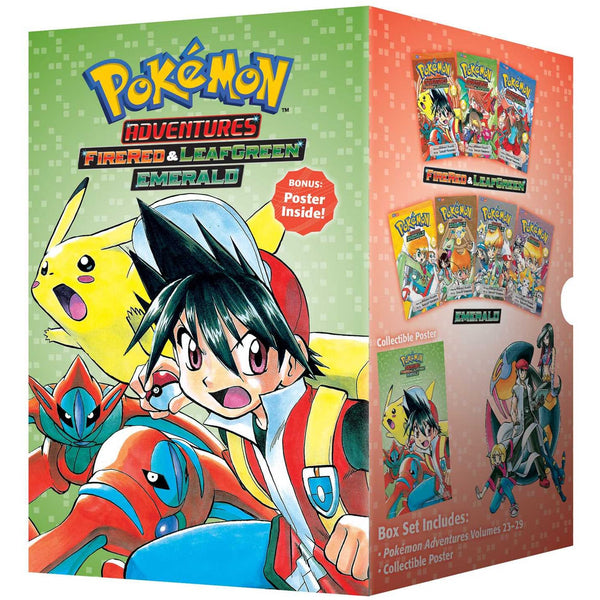 BOX MISSING - Pokemon Adventures Firered And Leafgreen Emerald Collection 7 Books Box Set