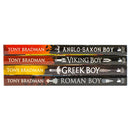 Tony Bradman Historical Adventures Collection 4 Books Set (Viking Boy, Greek Boy, Anglo-Saxon Boy & Roman Boy)