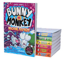 Bunny vs Monkey 7 Books Collection Set By Jamie Smart (Bunny vs Monkey, Supersonic Aye-aye, The Human Invasion, Rise of the Maniacal Badger, the League of Doom!, Multiverse Mix-up & Machine Mayhem)