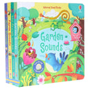Usborne Sound Books Collection 4 Books Set by Sam Taplin (Garden Sounds, Farm Sounds, Zoo Sounds, Bird Sounds)