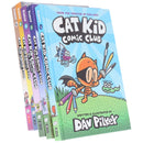 Cat Kid Comic Club Collection 5 Books By Dav Pilkey (Cat Kid Comic Club, On Purpose, Perspective, Collaborations, Influencers)