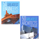 The 50 Greatest Architects By Ike Ijeh and The 50 Greatest Engineers By Paul Virr, William Potter 2 Books Collection Set