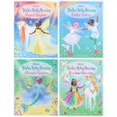 Usborne: Sticker Dolly Dressing Magical Activity Pack By Fiona Watt 4 Books Collection Box Set (Sticker Dolly Dressing: Magical Kingdom, Ballet Fairies, Rainbow Unicorns & Mermaid Kingdom)