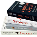 Yuval Noah Harari Collection 4 Books Set (Homo Deus, Sapiens A Brief History of Humankind, 21 Lessons for the 21st Century and Nexus)