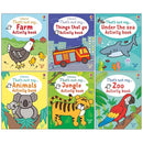 Usborne That's Not My Acitivity Book Series 6 Books Collection Set (Zoo, Jungle, Animals, Under the Sea, Things That Go, Farm)
