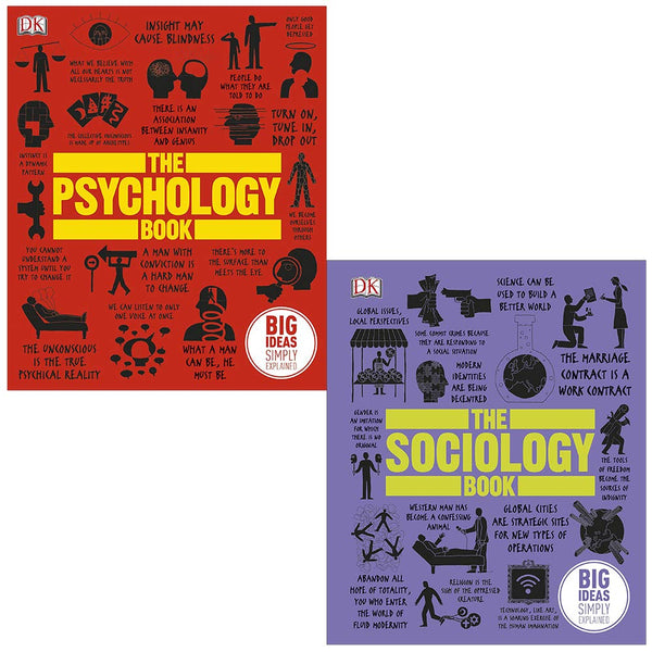 The Psychology Book, The Sociology Book 2 Books Collection Set