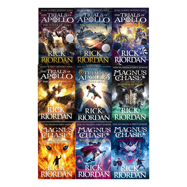 Trials of Apollo and Magnus Chase Series 9 Books Collection Set By Rick Riordan