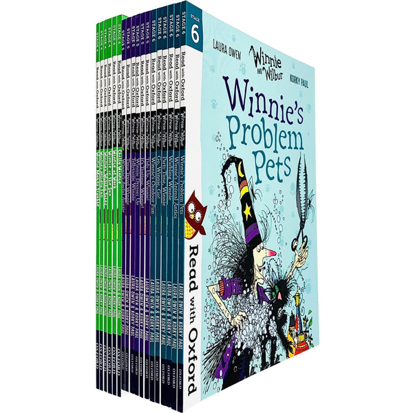 Read With Oxford: Winnie And Wilbur 18 Books Collection Set Level Stage 4, 5 & 6 (Age 4 - 6) (Holiday Fun, Chilly Winnie, Tidy Up, It's Teatime Winnie!, Winnie Dresses Up, Warbling Winnie and More)